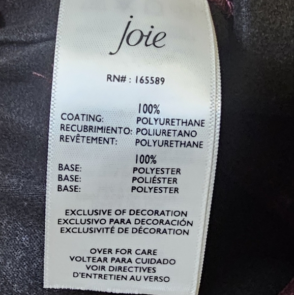 Joie Limited Edition Faux Burgundy Sz 18 Pants Straight Leg Pockets - Picture 6 of 13